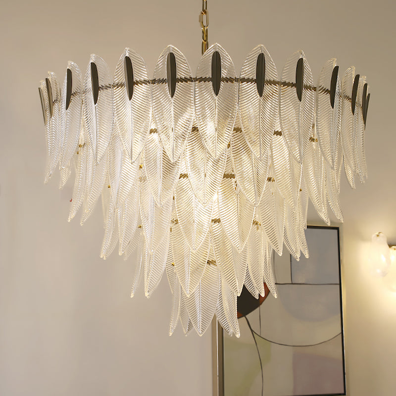 Estilo contemporáneo Luces colgantes de forma única Luces de lámpara de vidrio en oro