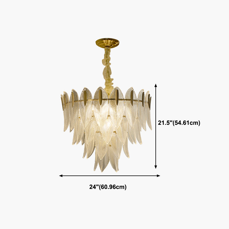 Estilo contemporáneo Luces colgantes de forma única Luces de lámpara de vidrio en oro