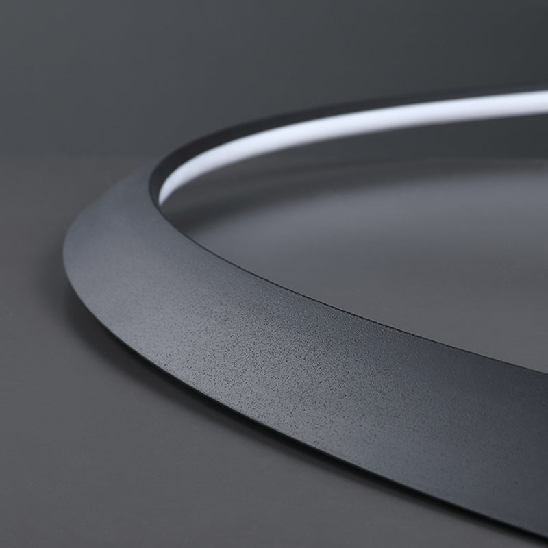 Twisting Shape Metal Chandelier Light Modern 1- Light Chandelier Lighting Fixture in Black