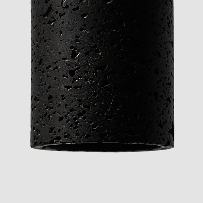 Cement Modern Pendant Light 1-Light Cylinder Ceiling Light Fixture for Dining Room