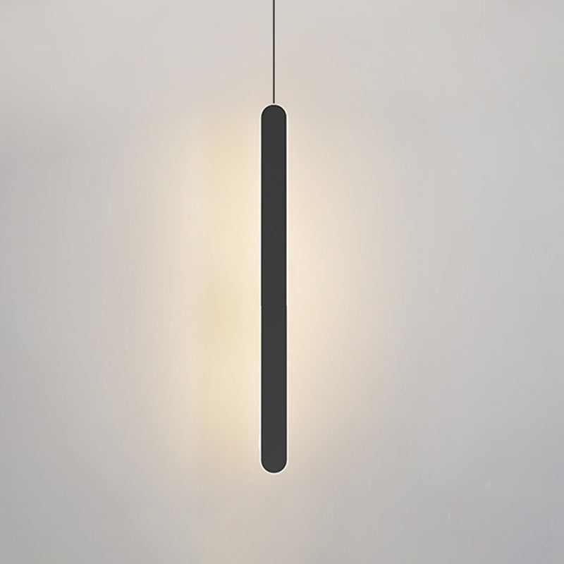 Minimalism LED Pendant Light Acrylic 1-Light Linear Down Lighting for Bedroom