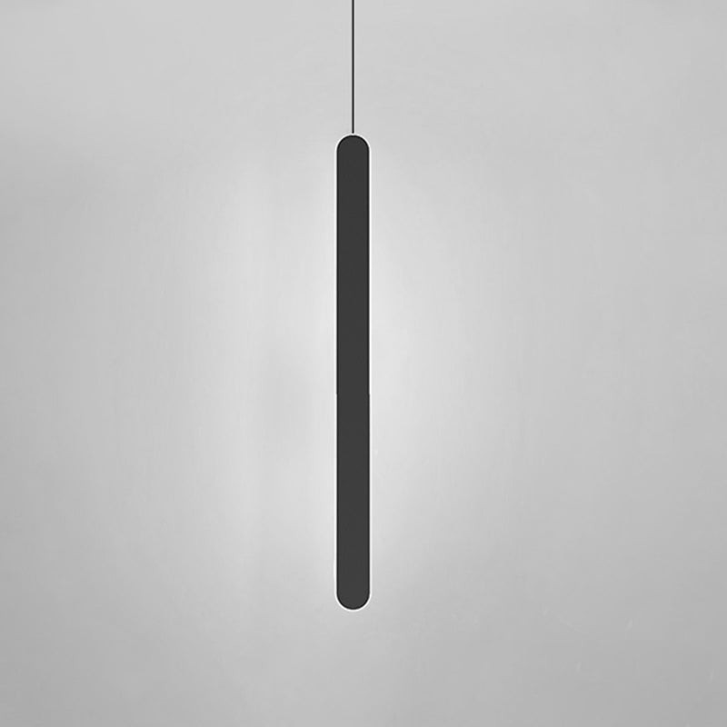 Minimalism LED Pendant Light Acrylic 1-Light Linear Down Lighting for Bedroom