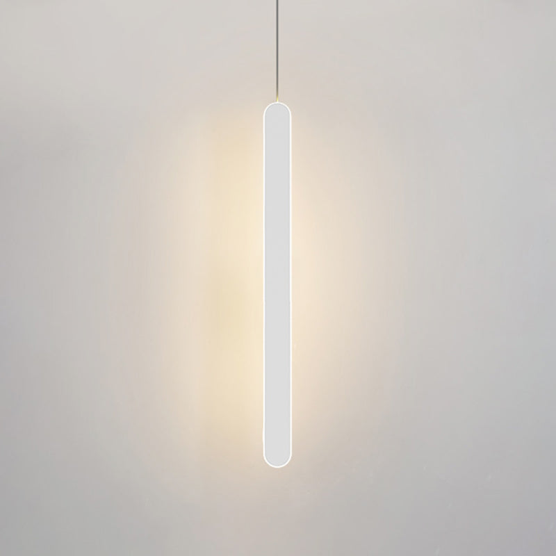 Minimalism LED Pendant Light Acrylic 1-Light Linear Down Lighting for Bedroom