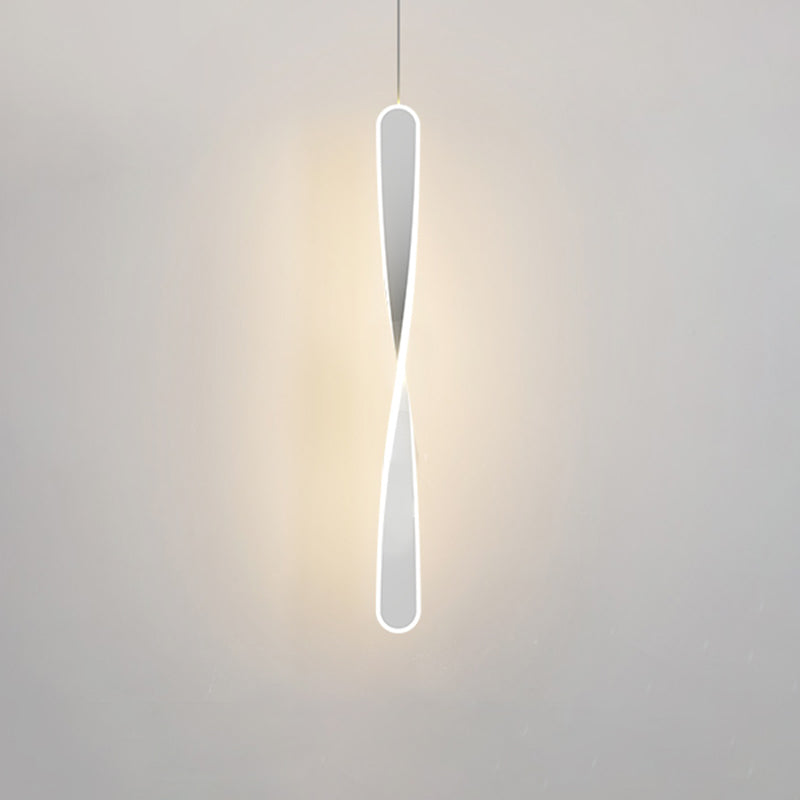 Minimalism LED Pendant Light Acrylic 1-Light Linear Down Lighting for Bedroom