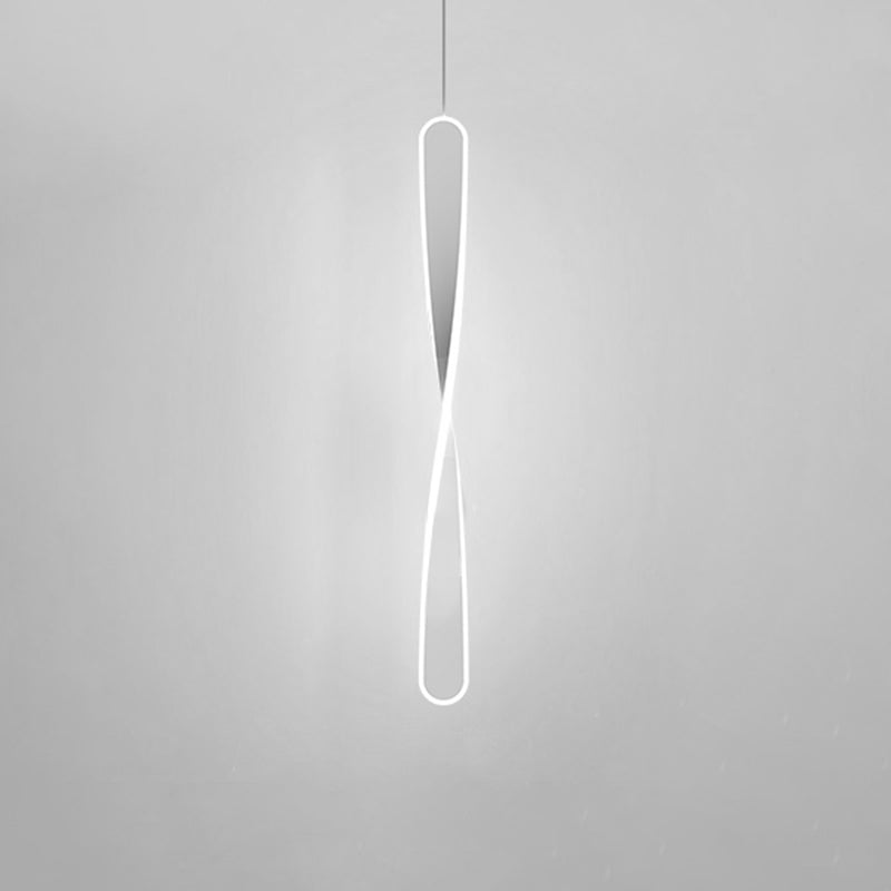 Minimalism LED Pendant Light Acrylic 1-Light Linear Down Lighting for Bedroom