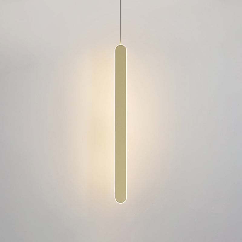 Minimalism LED Pendant Light Acrylic 1-Light Linear Down Lighting for Bedroom