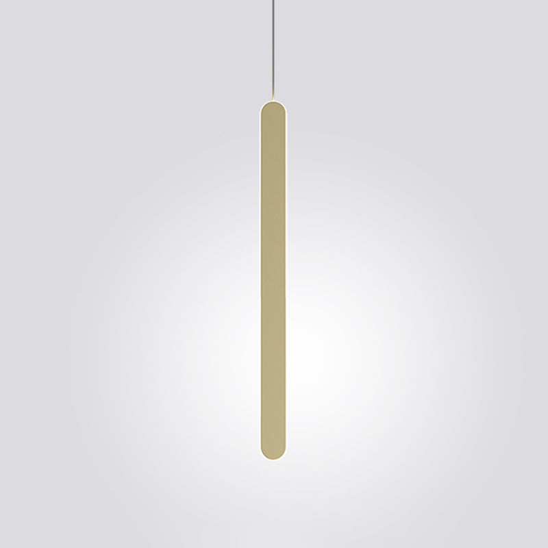 Minimalism LED Pendant Light Acrylic 1-Light Linear Down Lighting for Bedroom