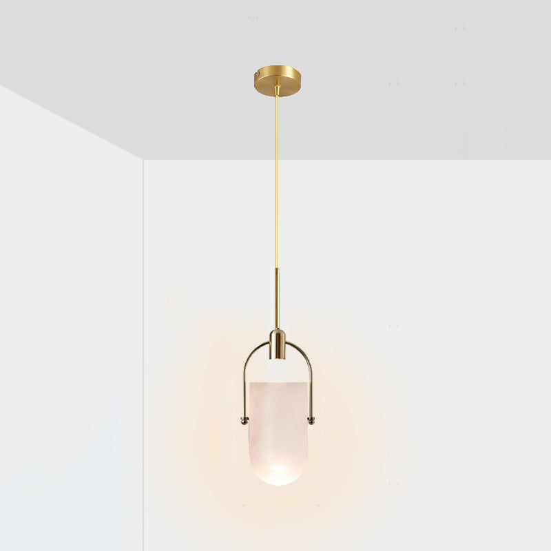 Multi Light Barrel Hanging Pendant Modern Style Glass Hanging Lighting for Living Room