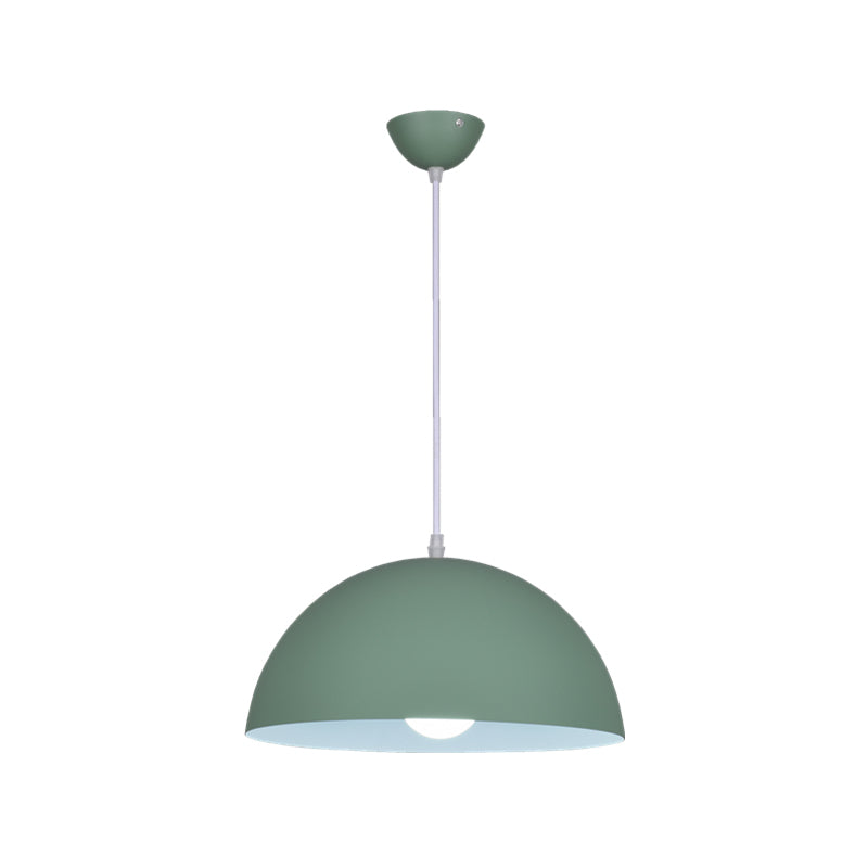 Metal Bowl Shade Hanging Lights Modern Macaron Style 1 Light Hanging Mount Fixture for Supermarket