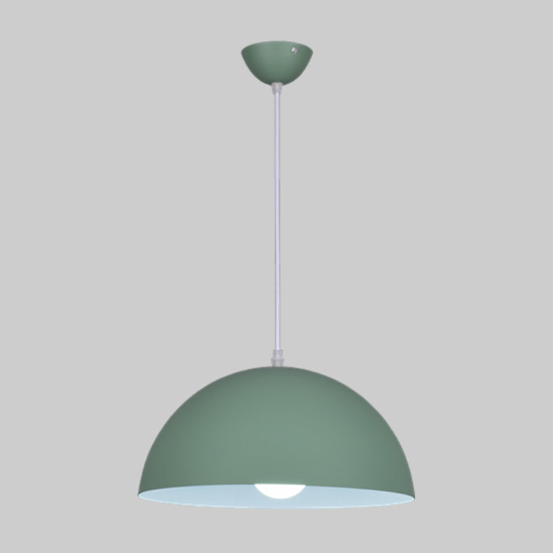 Metal Bowl Shade Hanging Lights Modern Macaron Style 1 Light Hanging Mount Fixture for Supermarket