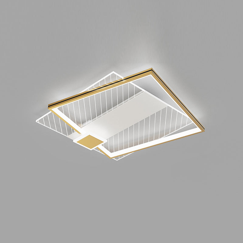 Geometrical Flush Mount Ceiling Lamp Metal Modern LED Ceiling Light Fixture for Bedroom