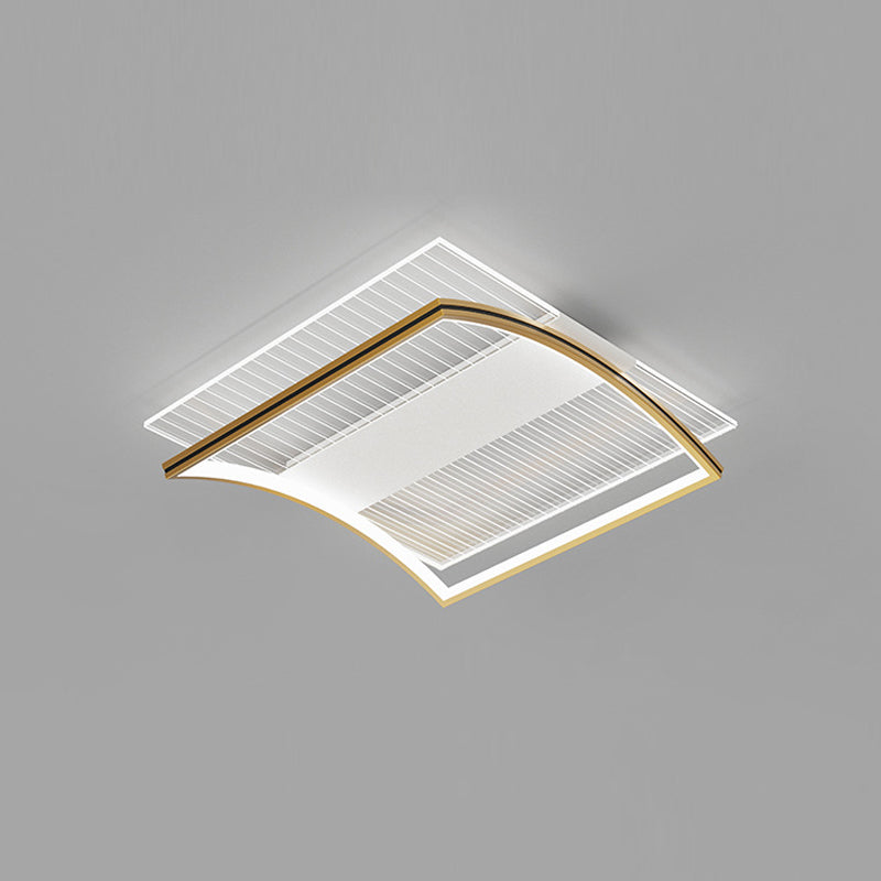 Geometrical Flush Mount Ceiling Lamp Metal Modern LED Ceiling Light Fixture for Bedroom