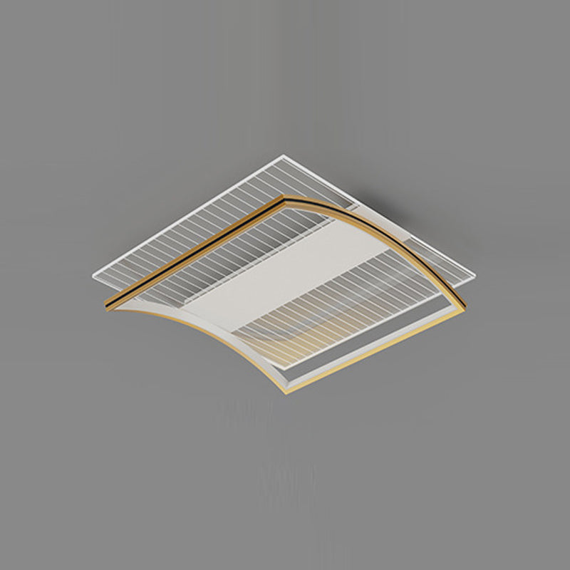 Geometrical Flush Mount Ceiling Lamp Metal Modern LED Ceiling Light Fixture for Bedroom