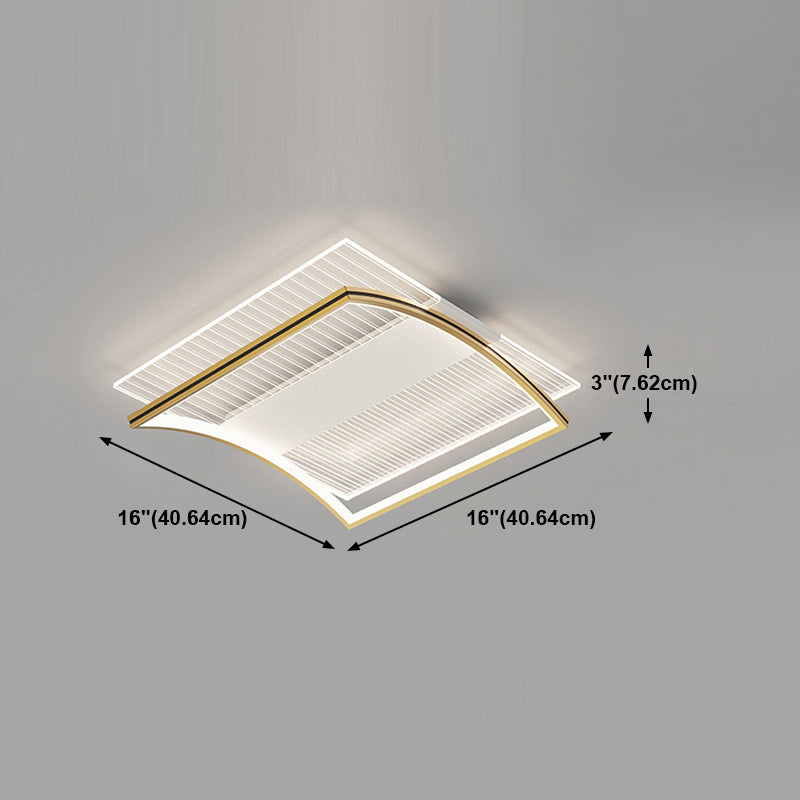 Geometrical Flush Mount Ceiling Lamp Metal Modern LED Ceiling Light Fixture for Bedroom