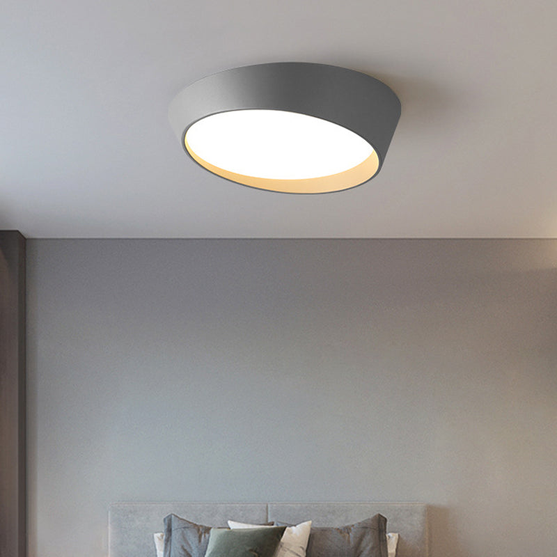 Plafonnier rond encastré en métal de style nordique