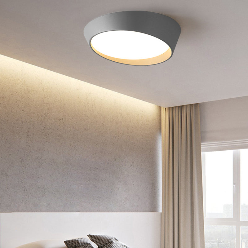 Plafonnier rond encastré en métal de style nordique
