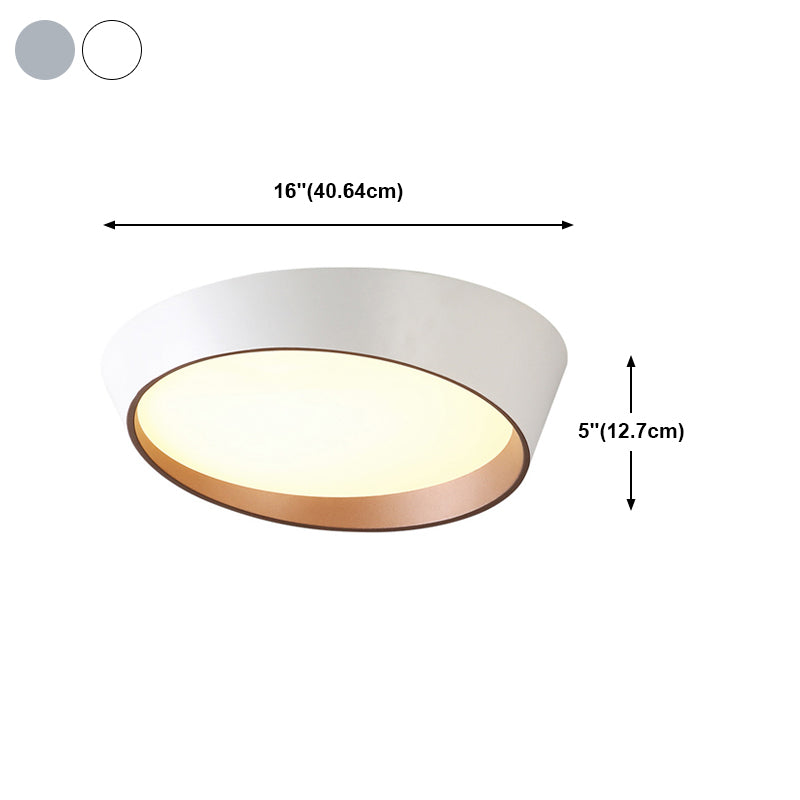 Plafonnier rond encastré en métal de style nordique