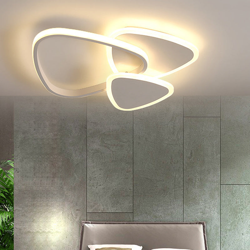 Nordic Triangle Ceiling Mount Light Fixture Metal LED Ceiling Lamp for Bedroom