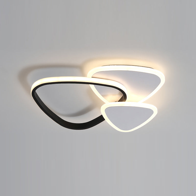 Nordic Triangle Ceiling Mount Light Fixture Metal LED Ceiling Lamp for Bedroom