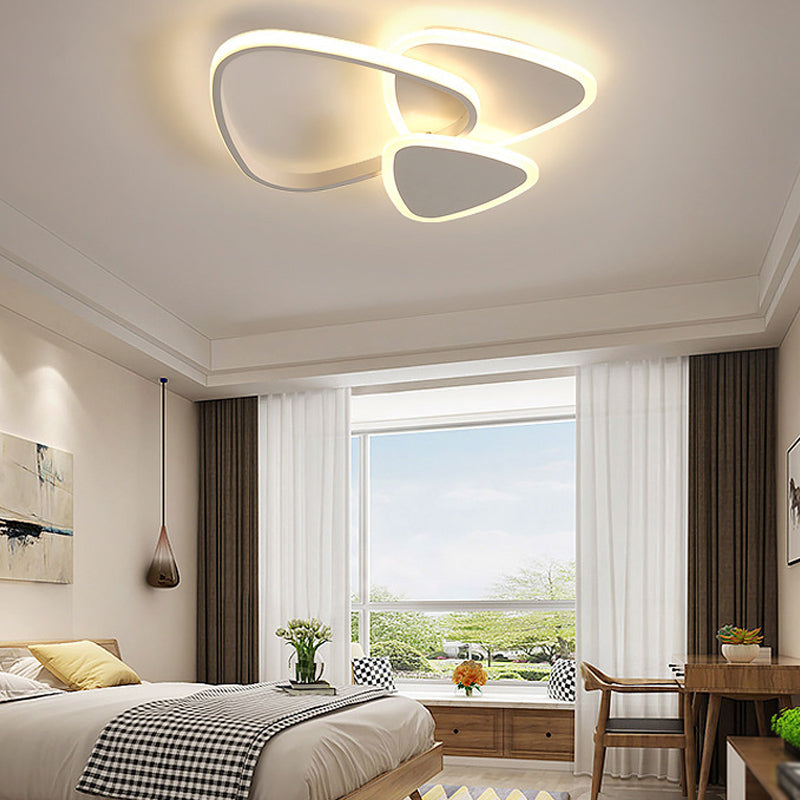 Nordic Triangle Ceiling Mount Light Fixture Metal LED Ceiling Lamp for Bedroom