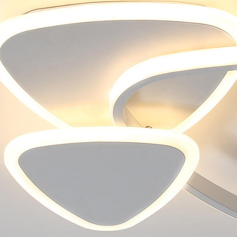 Nordic Triangle Ceiling Mount Light Fixture Metal LED Ceiling Lamp for Bedroom