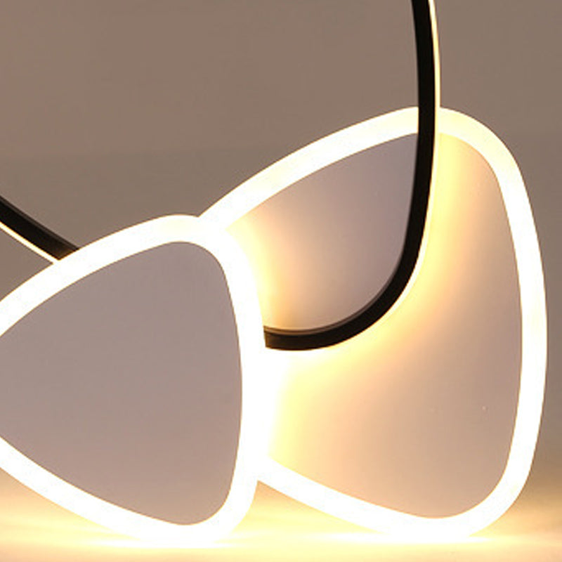Nordic Triangle Ceiling Mount Light Fixture Metal LED Ceiling Lamp for Bedroom