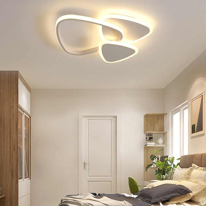 Nordic Triangle Ceiling Mount Light Fixture Metal LED Ceiling Lamp for Bedroom