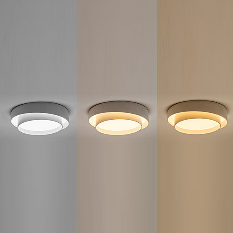 Metal Round Flush Mount Ceiling Light Nordic LED Flush Mount Lighting for Bedroom