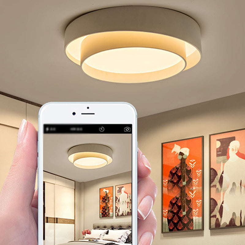 Metal Round Flush Mount Ceiling Light Nordic LED Flush Mount Lighting for Bedroom