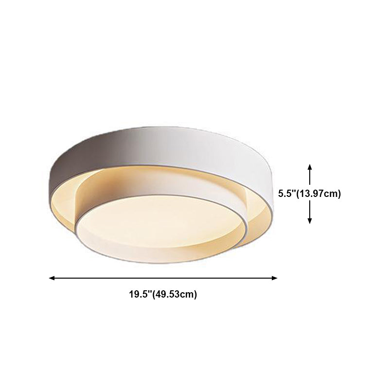 Metal Round Flush Mount Ceiling Light Nordic LED Flush Mount Lighting for Bedroom