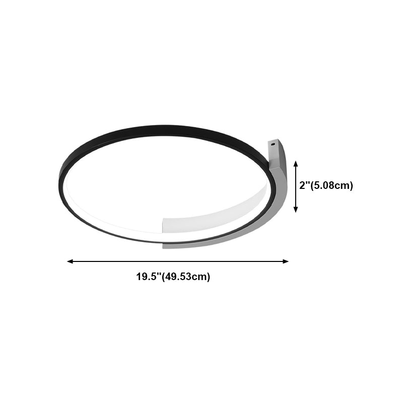 Circle Ceiling Light Fixture Modern Style LED Metal Ceiling Mounted Light