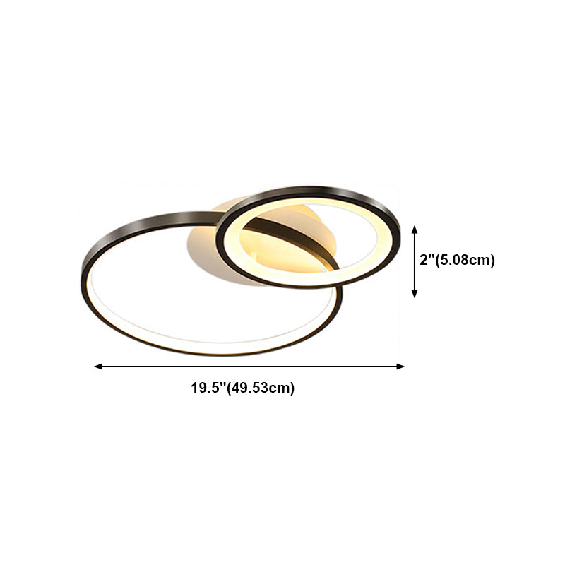 Circle Ceiling Light Fixture Modern Style LED Metal Ceiling Mounted Light