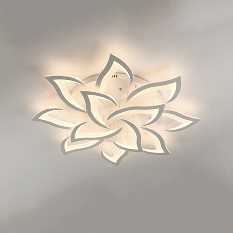 Flower Metal Ceiling Mounted Lamp Fixture Nordic LED White Ceiling Light Fixture