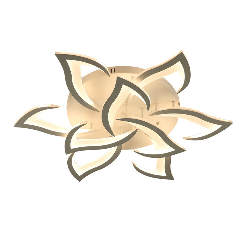 Flower Metal Ceiling Mounted Lamp Fixture Nordic LED White Ceiling Light Fixture