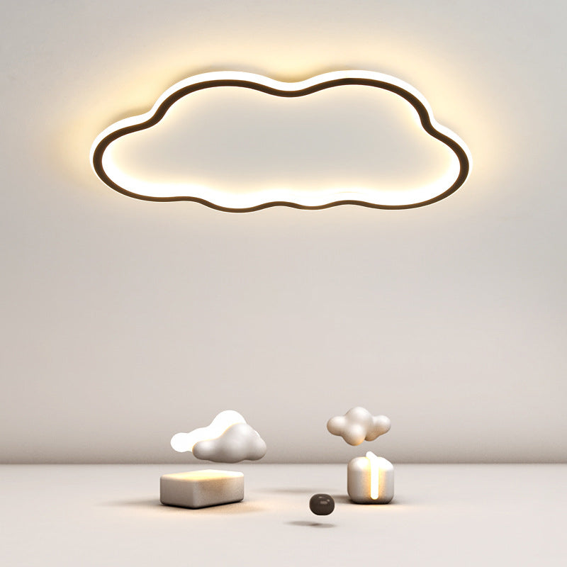 Cloud Shape Flush Mount Ceiling Light Metal LED Close to Ceiling Lamp for Bedroom