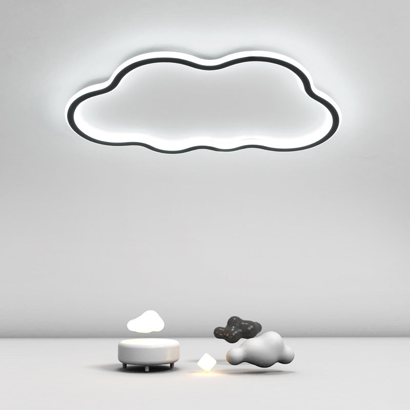 Cloud Shape Flush Mount Ceiling Light Metal LED Close to Ceiling Lamp for Bedroom