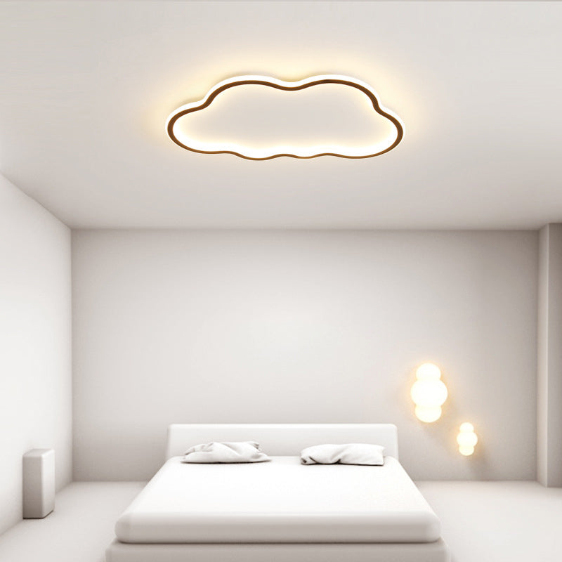 Cloud Shape Flush Mount Ceiling Light Metal LED Close to Ceiling Lamp for Bedroom