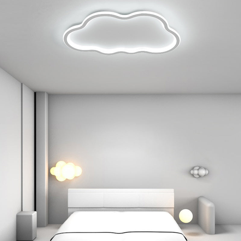Cloud Shape Flush Mount Ceiling Light Metal LED Close to Ceiling Lamp for Bedroom