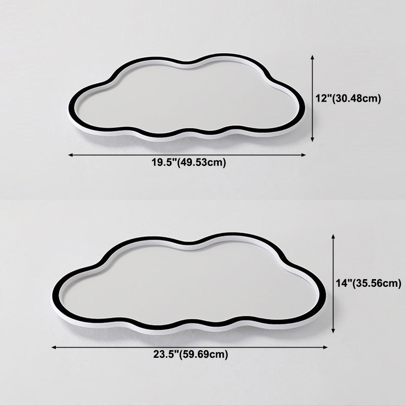 Cloud Shape Flush Mount Ceiling Light Metal LED Close to Ceiling Lamp for Bedroom