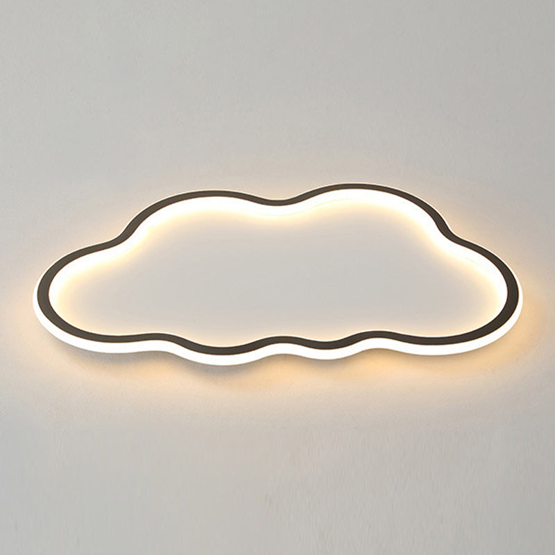 Plafoniera da incasso a forma di nuvola in metallo LED vicino alla lampada da soffitto per camera da letto