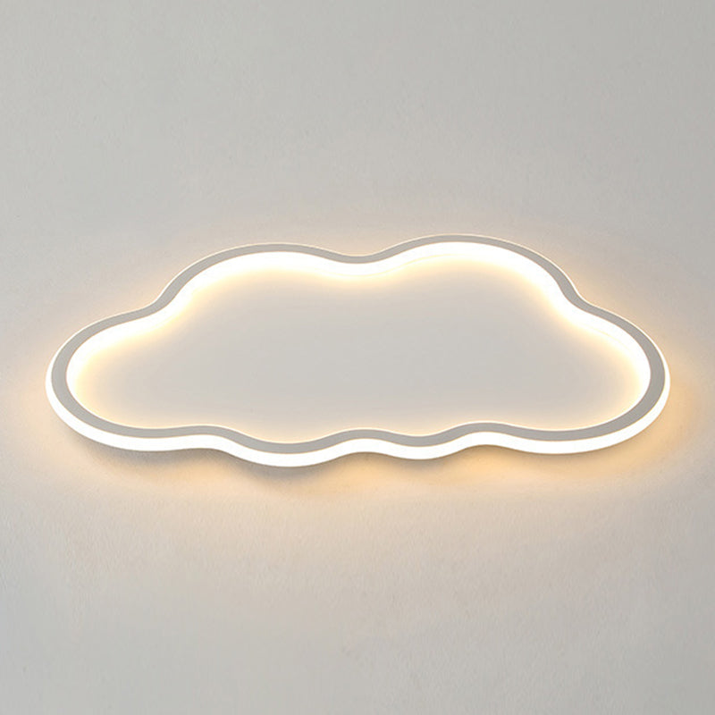 Cloud Shape Flush Mount Ceiling Light Metal LED Close to Ceiling Lamp for Bedroom