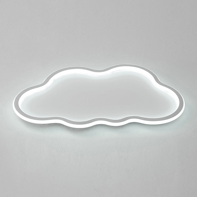 Cloud Shape Flush Mount Ceiling Light Metal LED Close to Ceiling Lamp for Bedroom
