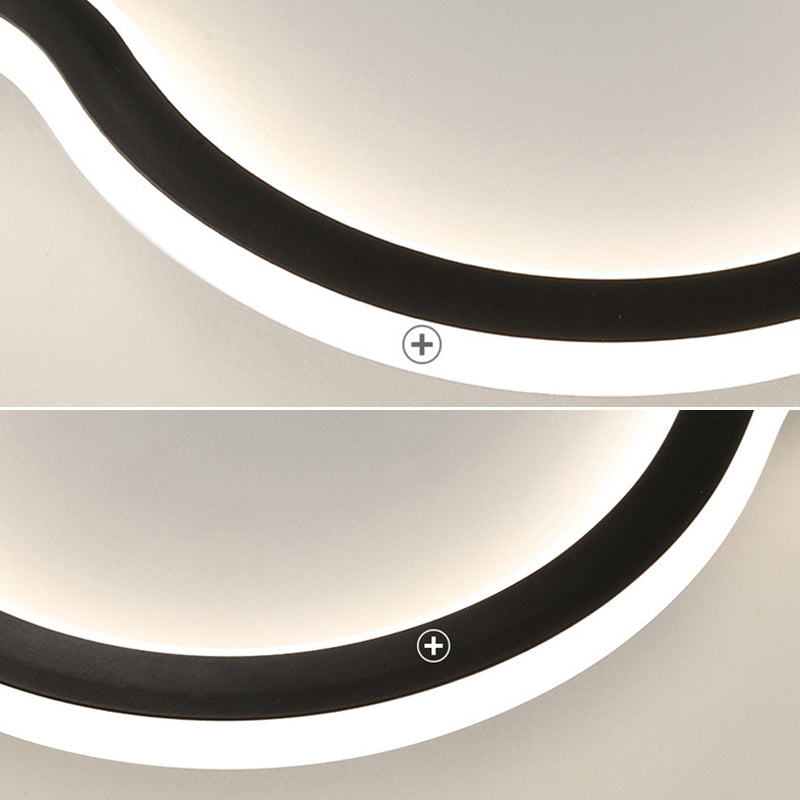 Plafoniera da incasso a forma di nuvola in metallo LED vicino alla lampada da soffitto per camera da letto