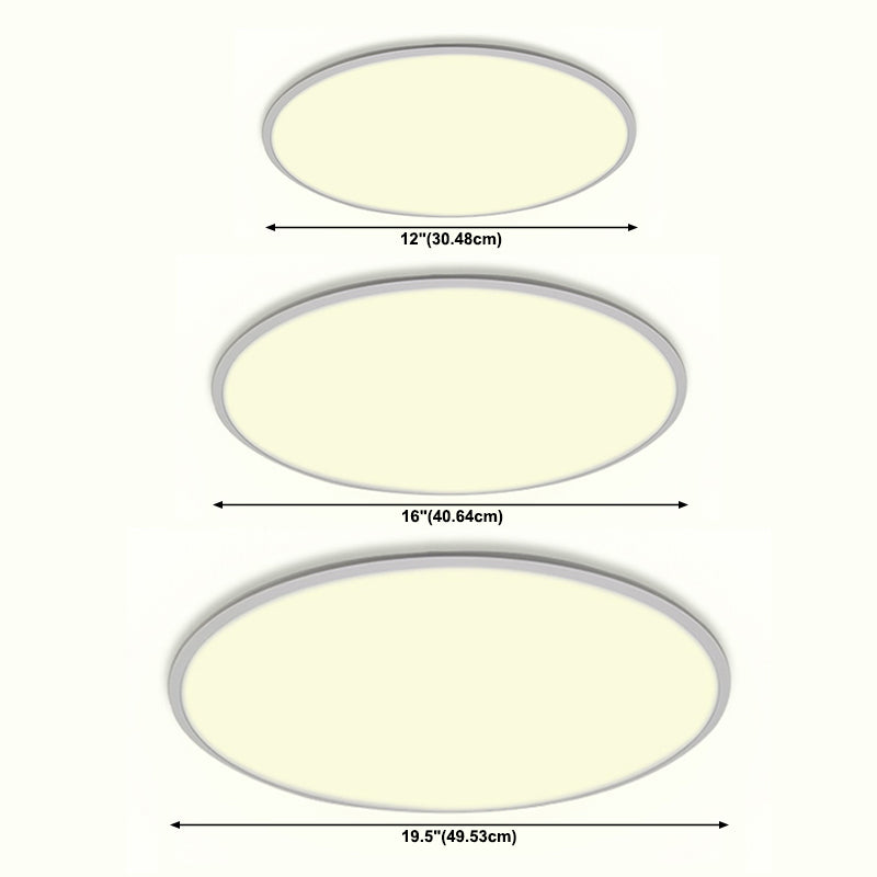 Runde Deckenleuchte aus Aluminium. Minimalistische LED-Deckenleuchte