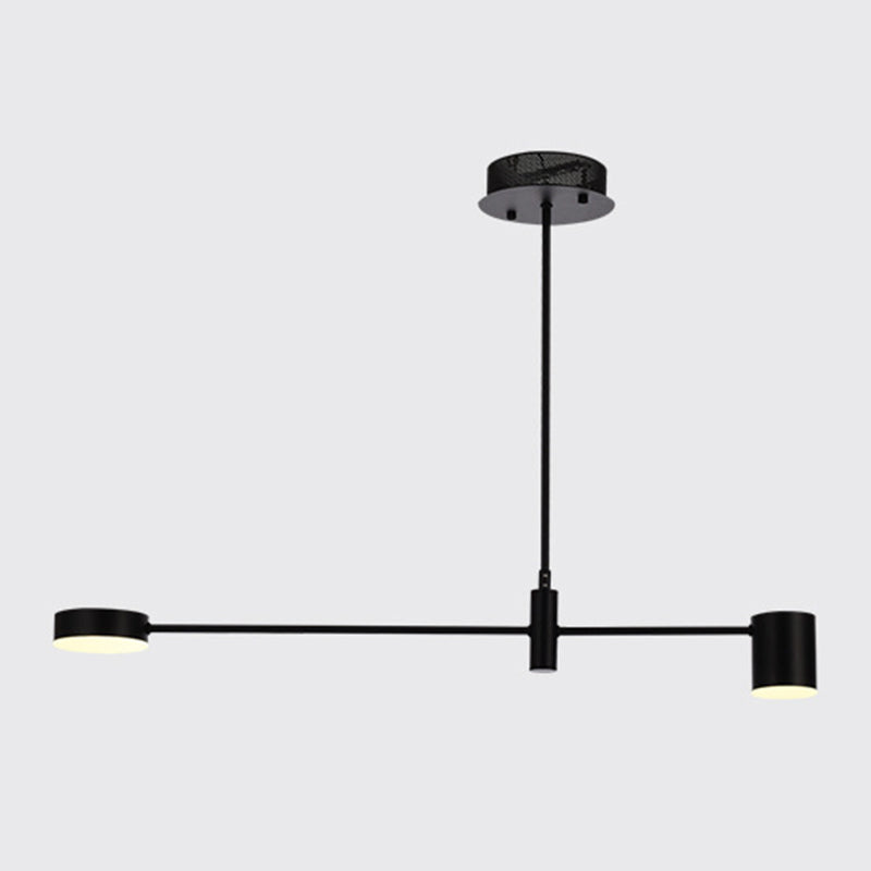 Black Sputnik Pendant Lighting Fixture Modern Style LED Metal Hanging Chandelier