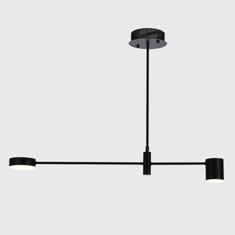 Black Sputnik Pendant Lighting Fixture Modern Style LED Metal Hanging Chandelier