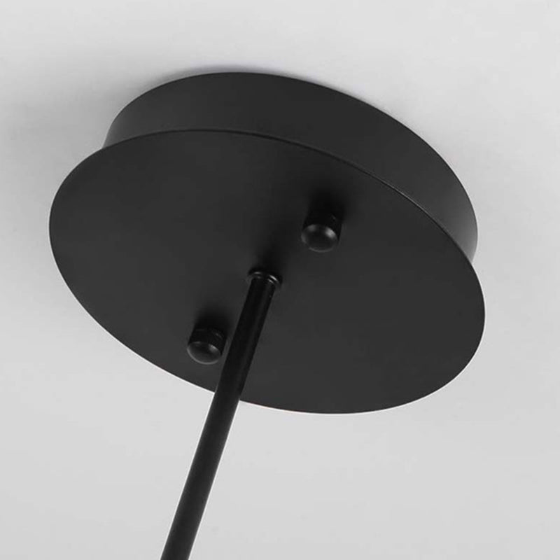 Black Sputnik Pendant Lighting Fixture Modern Style LED Metal Hanging Chandelier