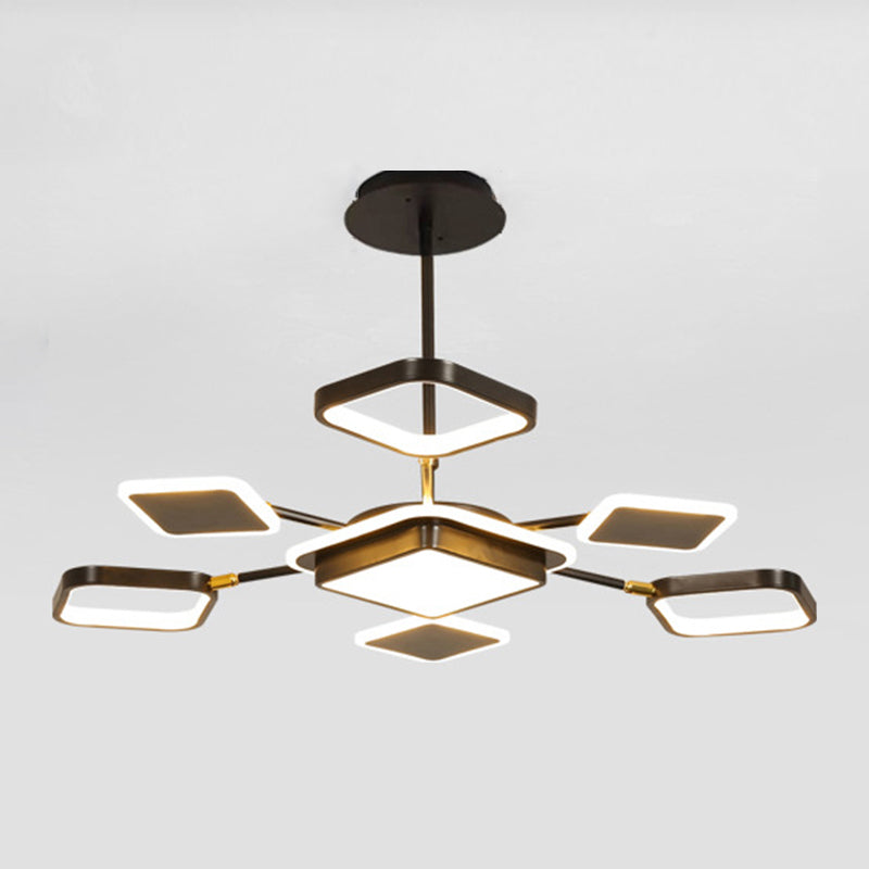 Sputnik Sala de estar Candelier Candelier Metal LED Modern Hanging Chandelier