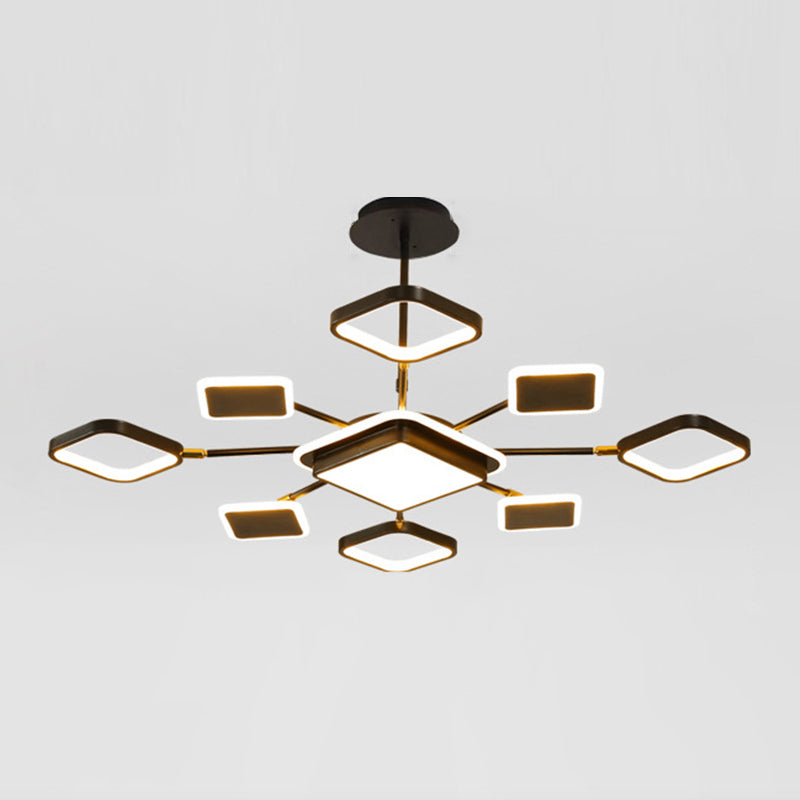 Sputnik Sala de estar Candelier Candelier Metal LED Modern Hanging Chandelier