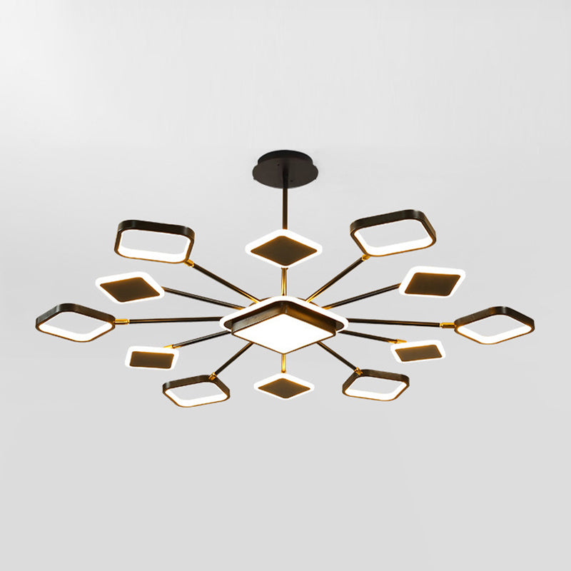 Sputnik Sala de estar Candelier Candelier Metal LED Modern Hanging Chandelier